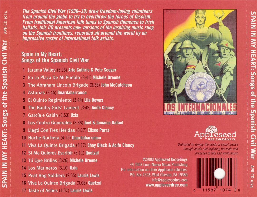 Spain in My Heart: Songs of the Spanish Civil War [Appleseed] cover art