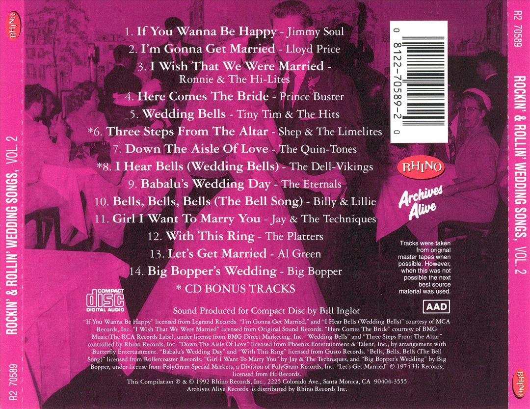 Rockin' & Rollin' Wedding Songs, Vol. 2 cover art