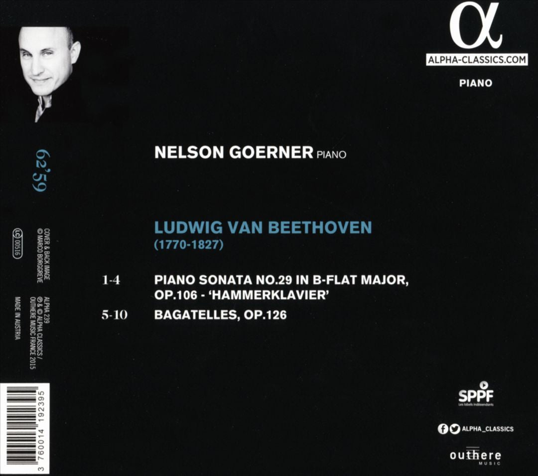 Beethoven: Sonata No. 29 'Hammerklavier'; Bagatelles Op. 126 cover art