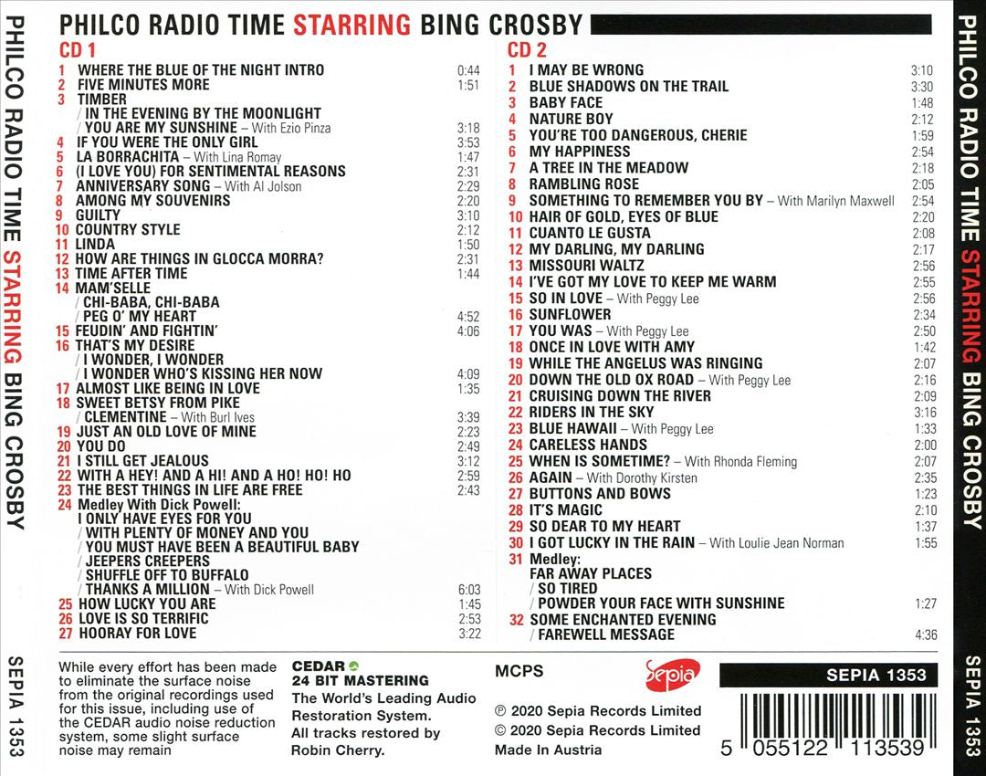 Philco Radio Time Starring Bing Crosby cover art