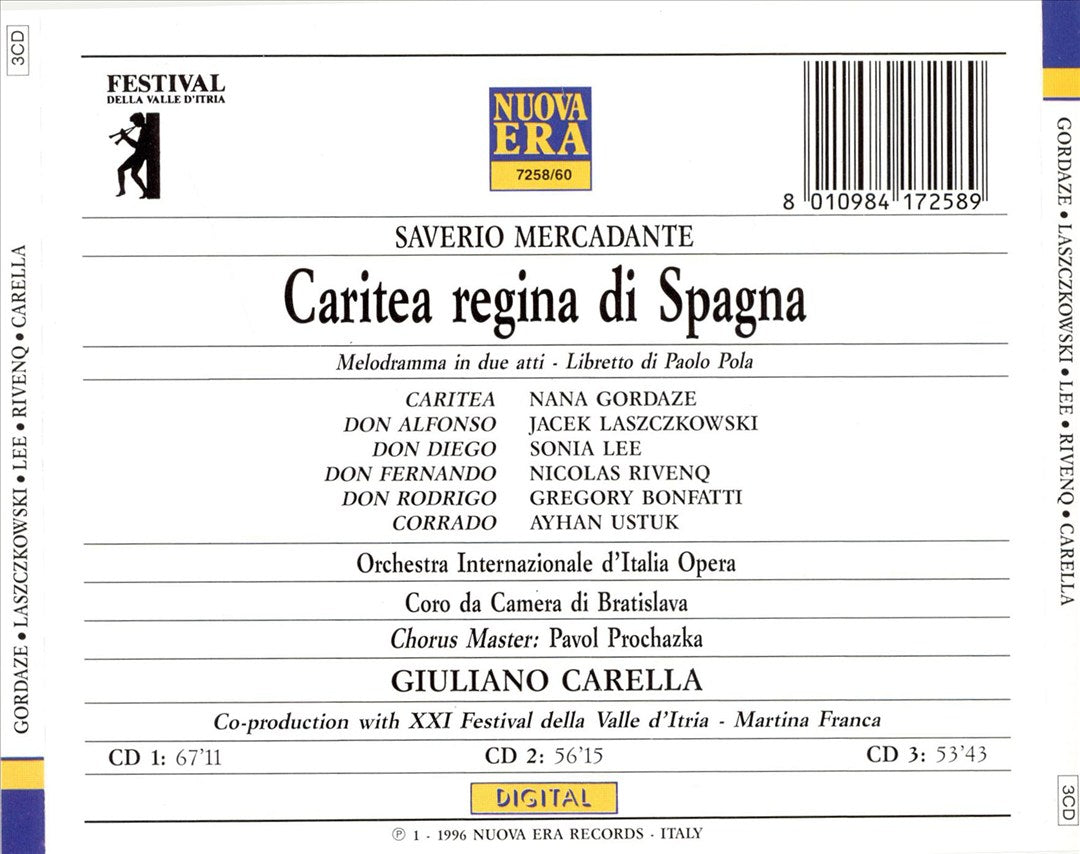 Mercadante: Caritea regina di Spagna cover art