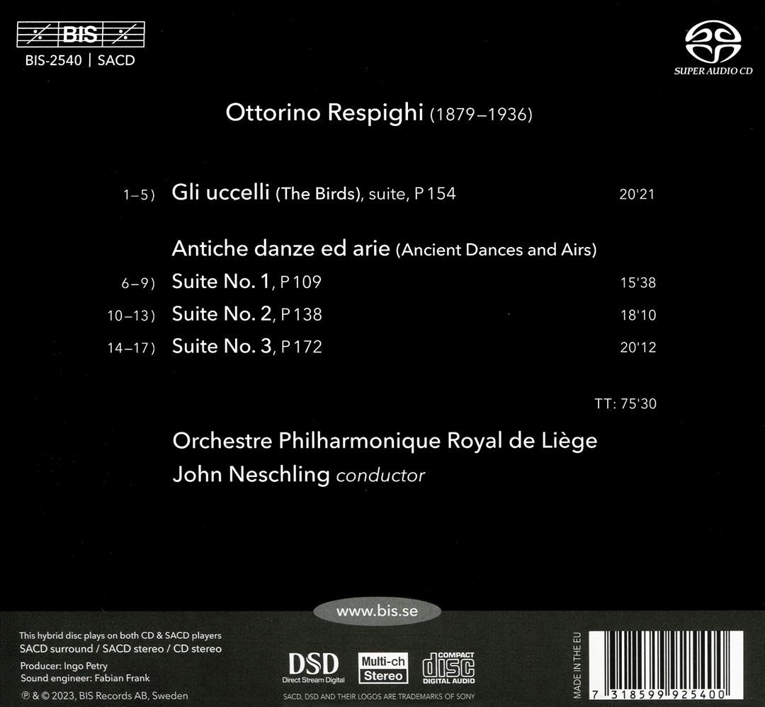 Respighi: Gli Uccelli; Antiche Danze ed Arie cover art