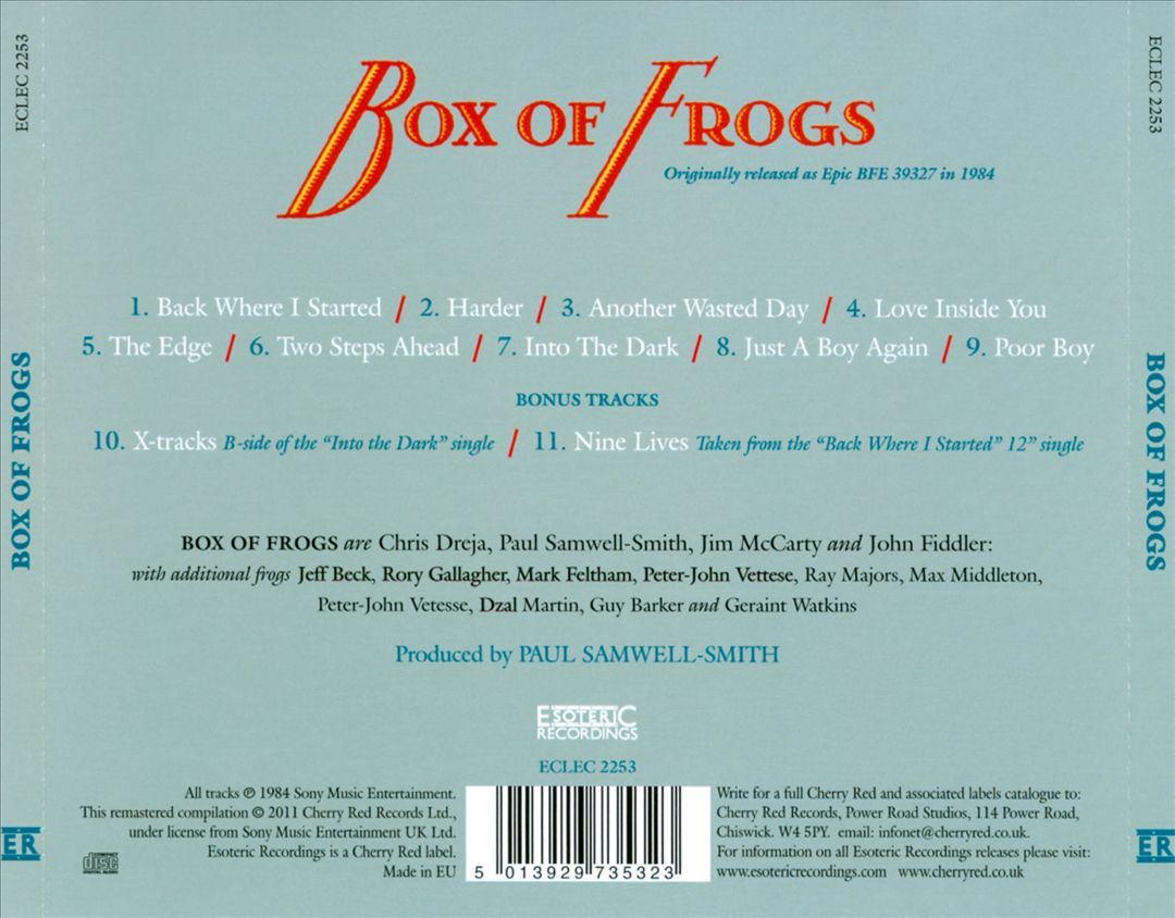 Box of Frogs cover art