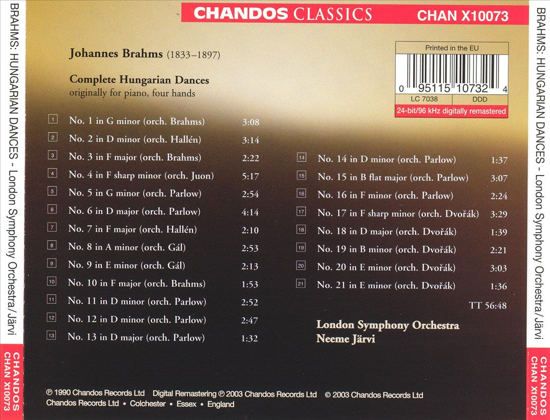 Brahms: Complete Hungarian Dances cover art