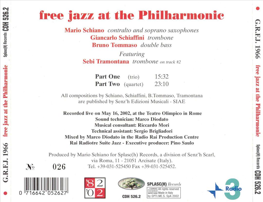 Free Jazz at the Philharmonic cover art