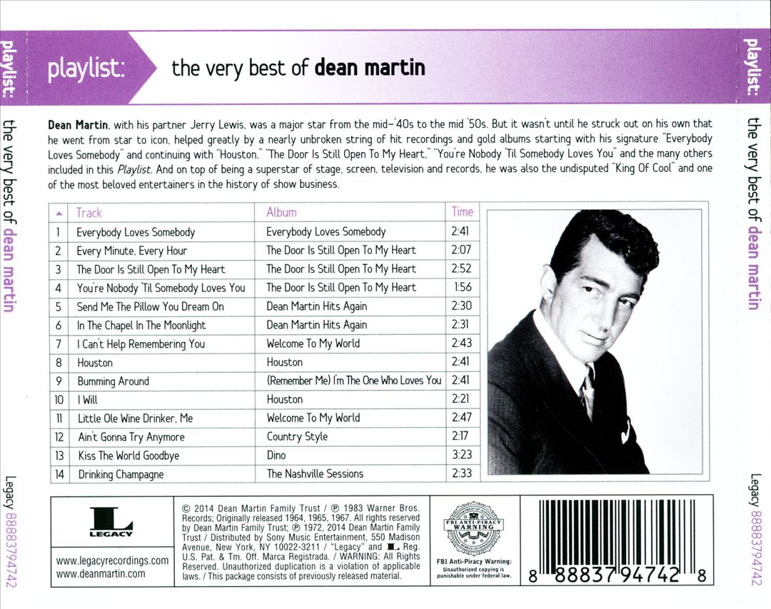 Playlist: The Very Best of Dean Martin cover art
