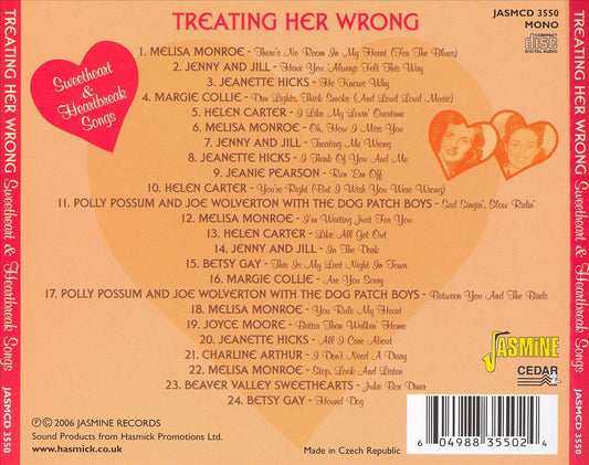 Treating Her Wrong: Sweetheart and Heartbreak Songs cover art