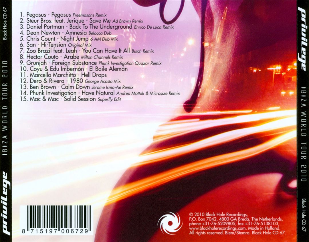 Privilege Ibiza World Tour 2010 cover art