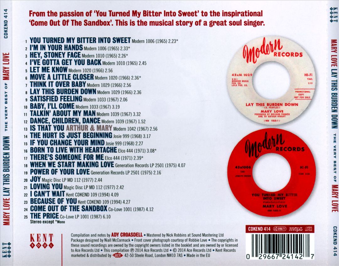 Lay This Burden Down: The Very Best of Mary Love cover art