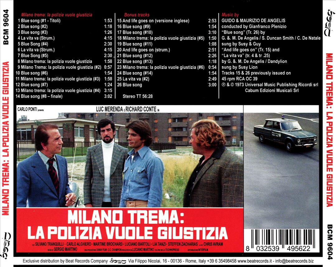 Milano Trema: La Polizia Vuole Giustizia [Original Motion Picture Soundtrack] cover art