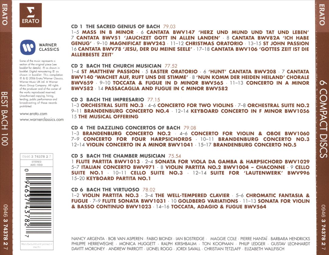 100 Best Bach cover art