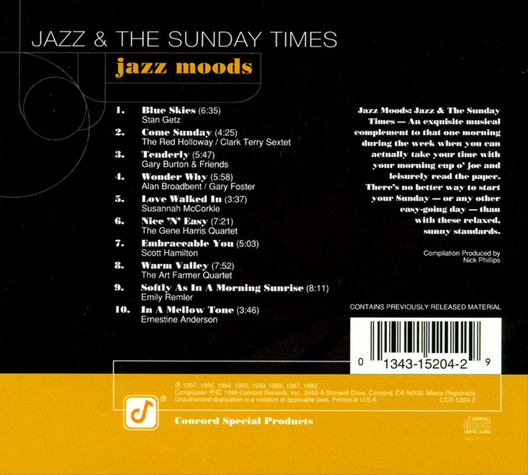 Jazz Moods: Jazz & The Sunday Times cover art