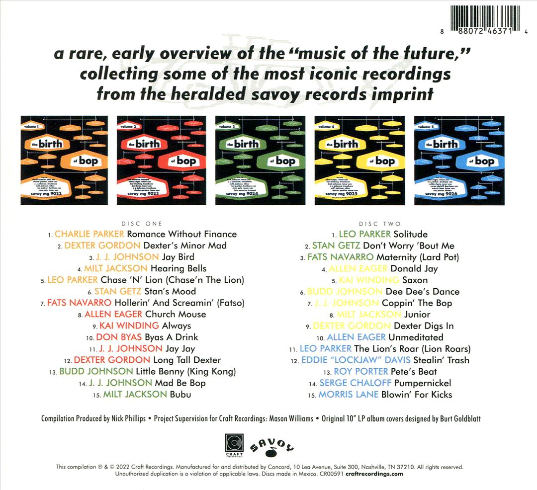 The Birth of Bop: The Savoy 10 cover art