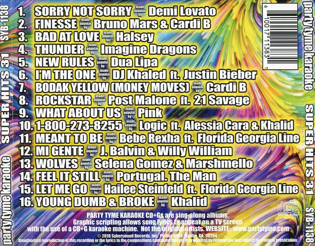 Party Tyme Karaoke: Super Hits 31 cover art