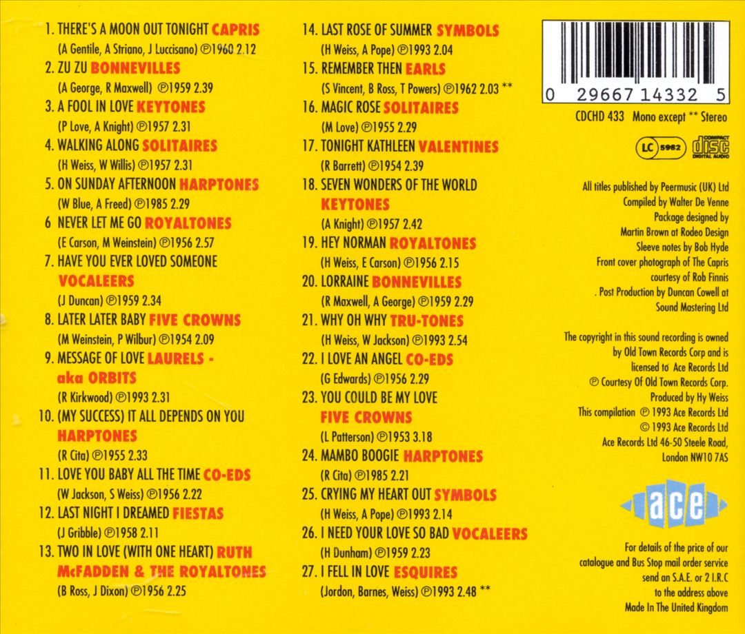 Old Town Doo Wop, Vol. 1 cover art