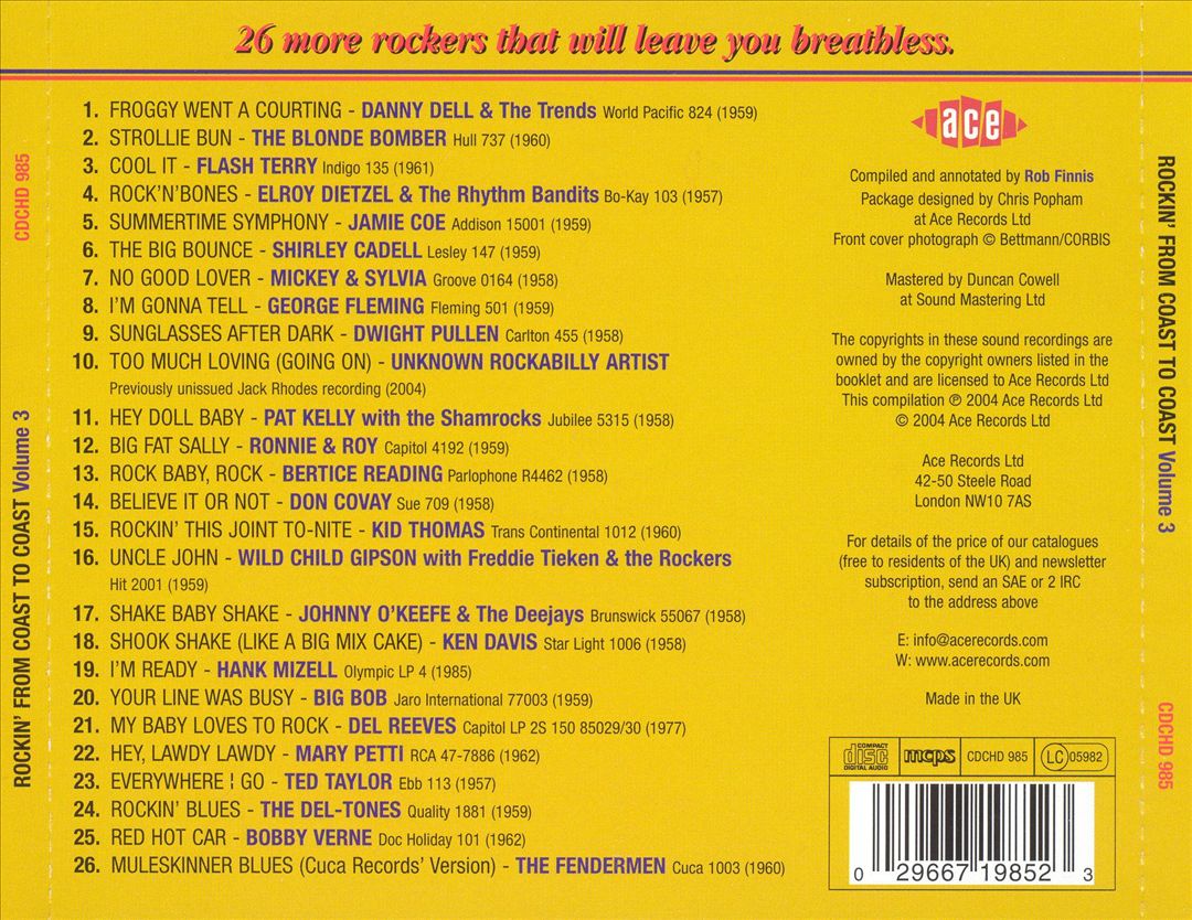 Rockin' From Coast to Coast, Vol. 3 cover art