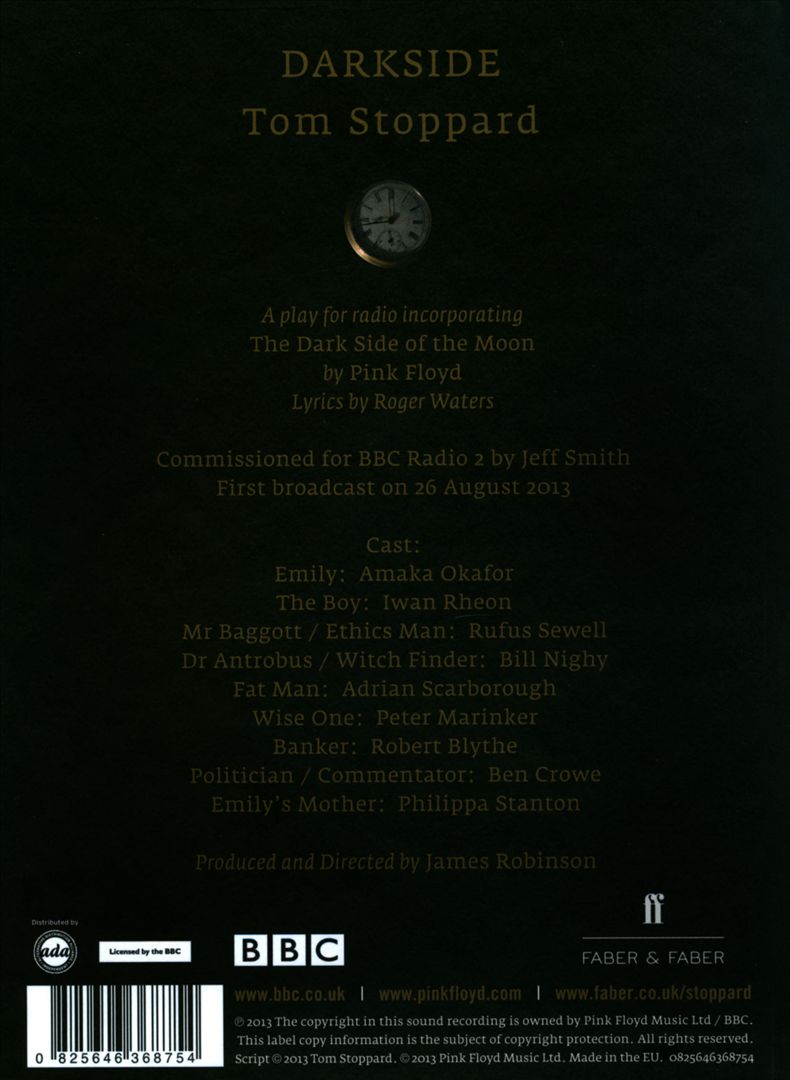 Darkside: A BBC Play for Radio by Tom Stoppard, Incorporating "The Dark Side of the Moon" by Pink Floyd cover art