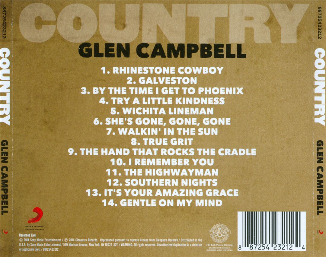 Country: Glen Campbell cover art