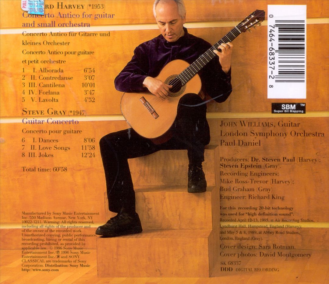 Harvey: Concerto Antico; Gray: Guitar Concerto cover art