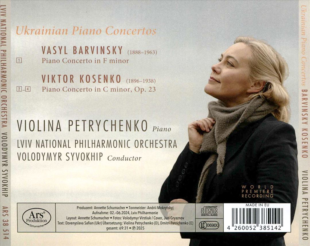 Barvinsky, Kosenko: Ukrainian Piano Concertos cover art