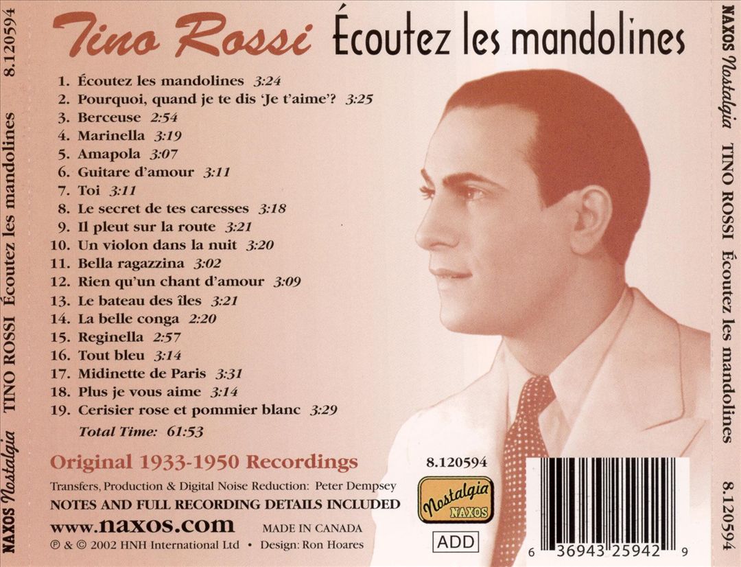 Ecoutez Les Mandolines cover art
