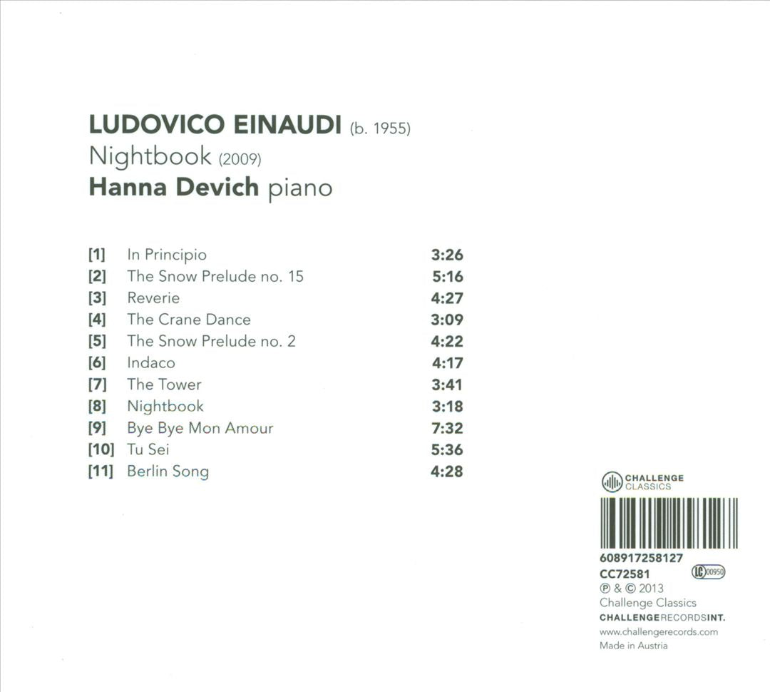 Ludovico Einaudi: Nightbook cover art