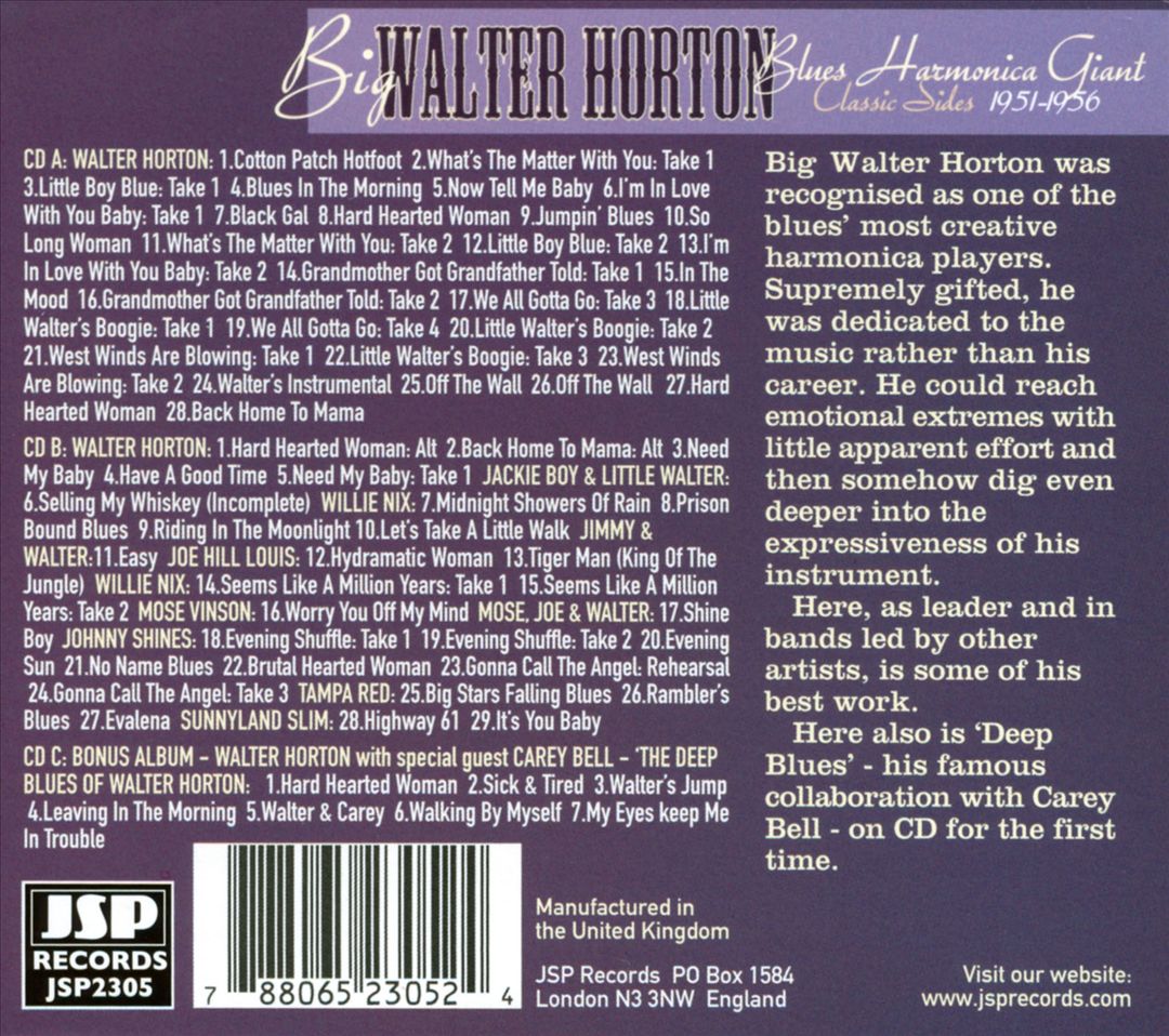 Blues Harmonica Giant: Classic Sides 1951-1956 cover art