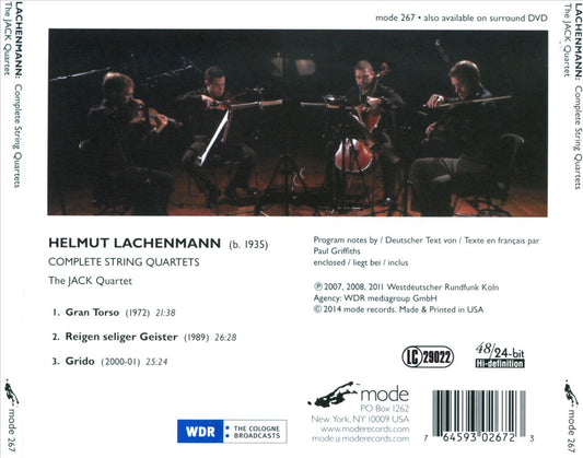 Lachenmann: Complete String Quartets cover art