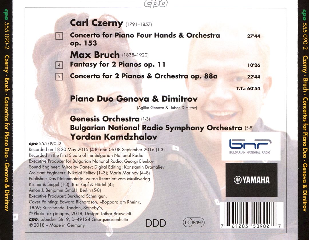Carl Czerny, Max Bruch: Concertos for Piano Duo & Orchestra cover art