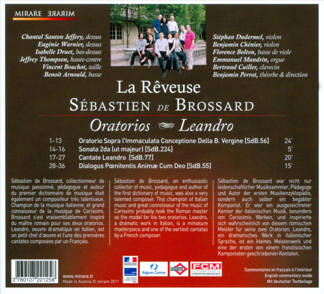 Sébastien Brossard: Oratorios; Leandro cover art