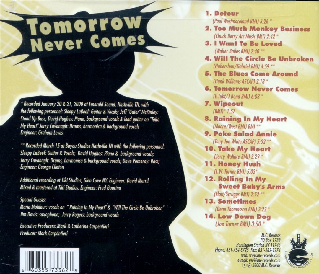 Tomorrow Never Comes cover art