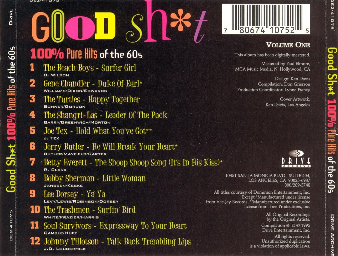 Good Sh*t, Vol. 1: 100% Pure Hits of the 60s cover art