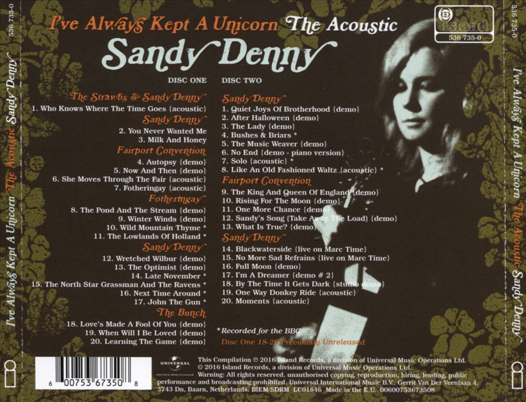 I've Always Kept a Unicorn: The Acoustic Sandy Denny cover art