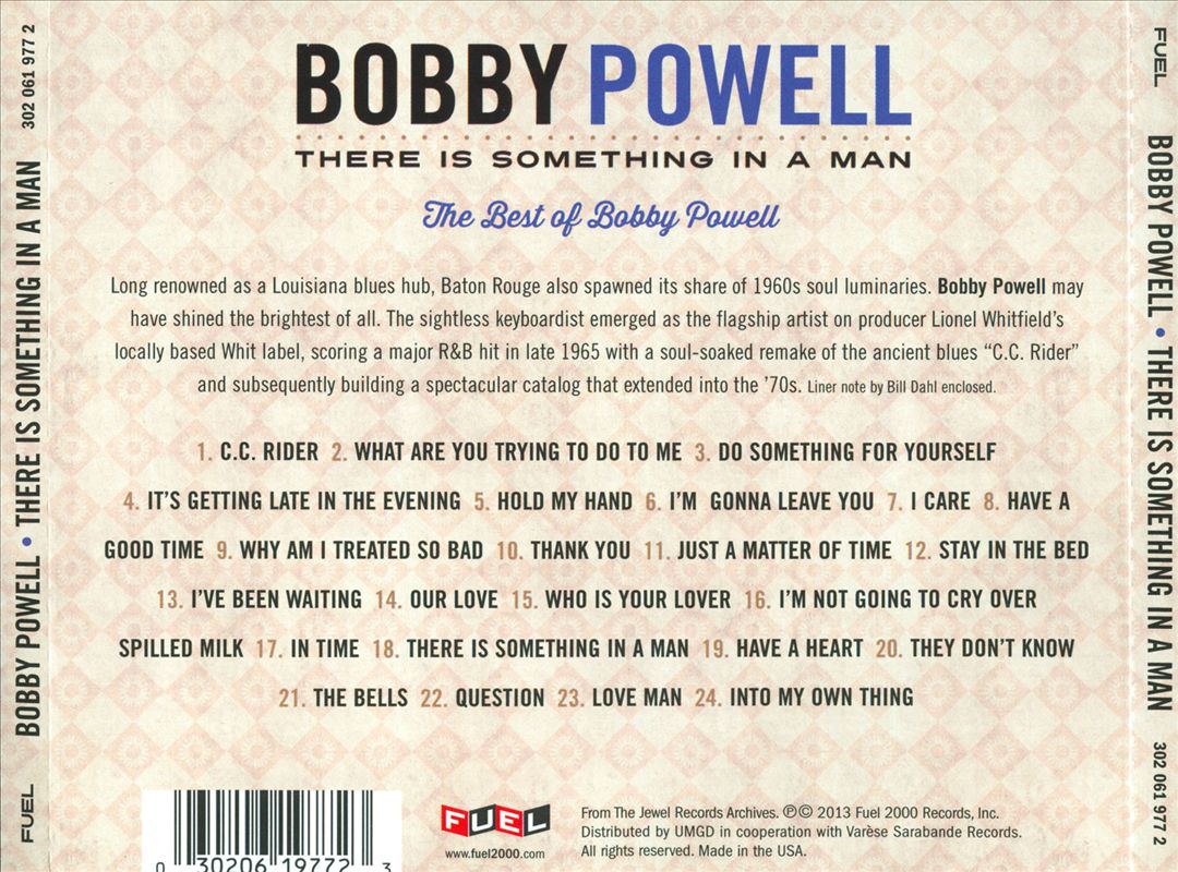 There Is Something in a Man: The Best of Bobby Powell cover art