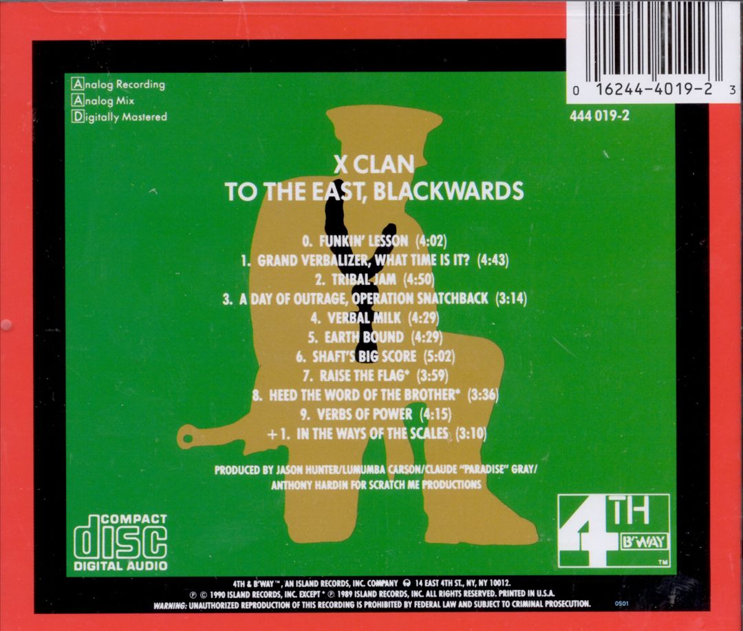 To the East, Blackwards cover art