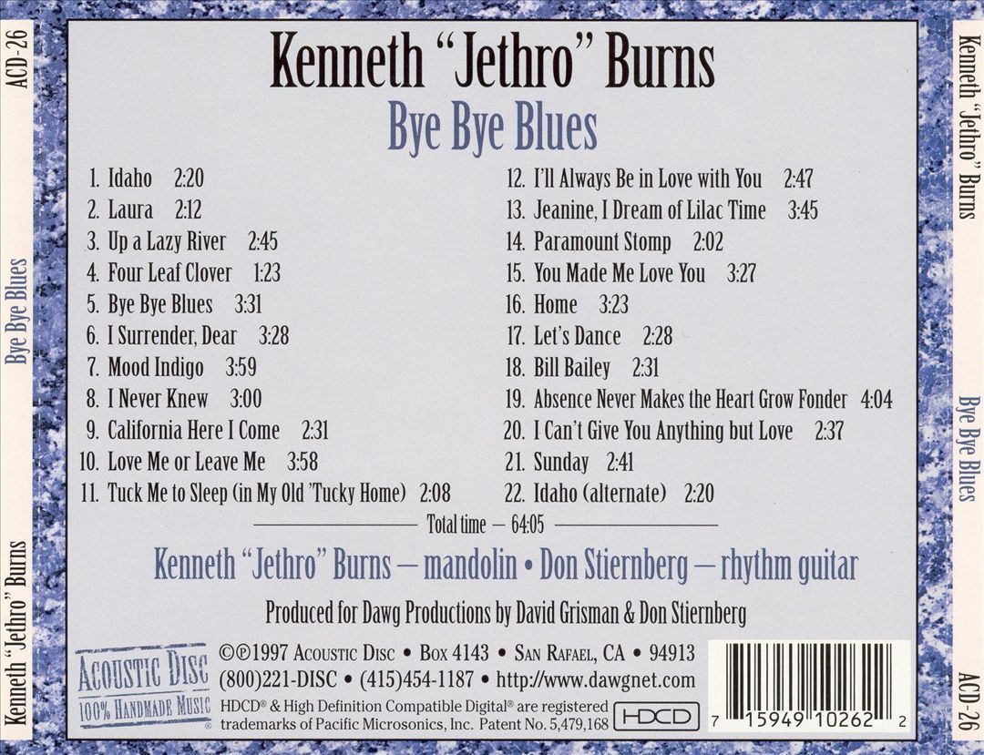 Bye Bye Blues cover art