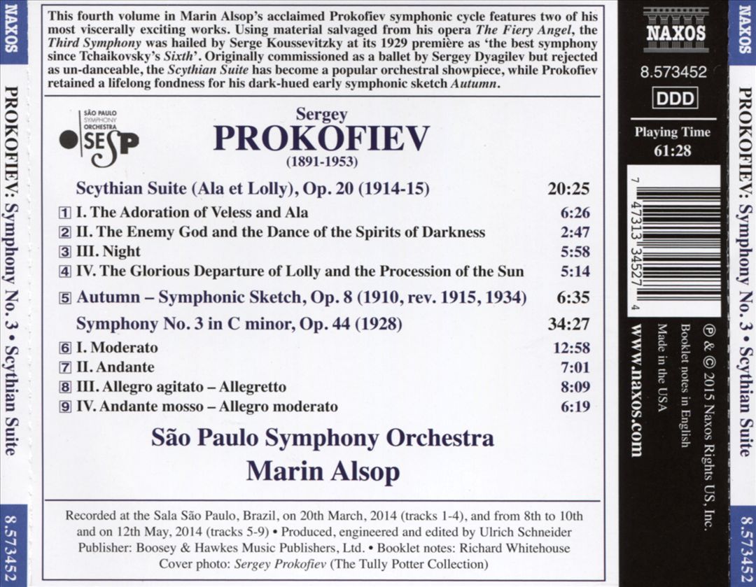 Prokofiev: Symphony No. 3; Scythian Suite; Autumn cover art