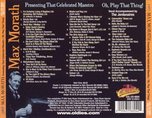 Presenting That Celebrated Maestro/Oh, Play That Thing!: The Ragtime Era cover art