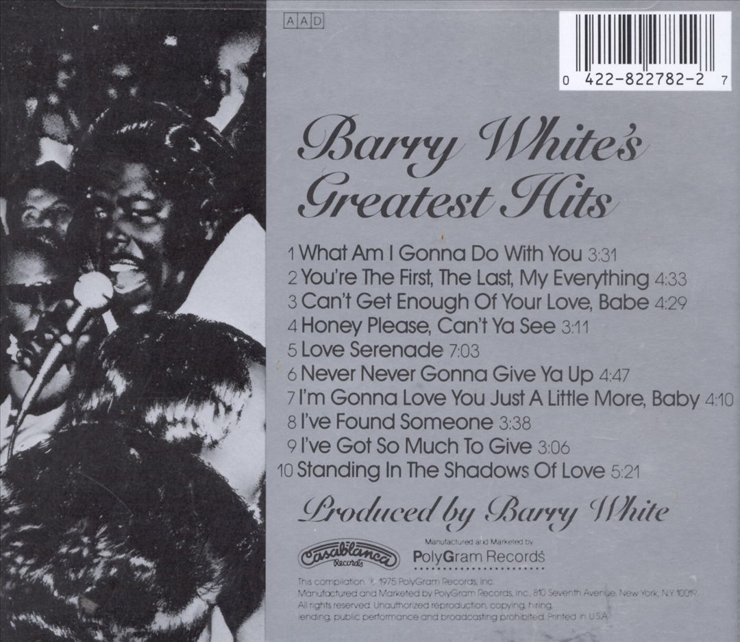 Barry White's Greatest Hits cover art