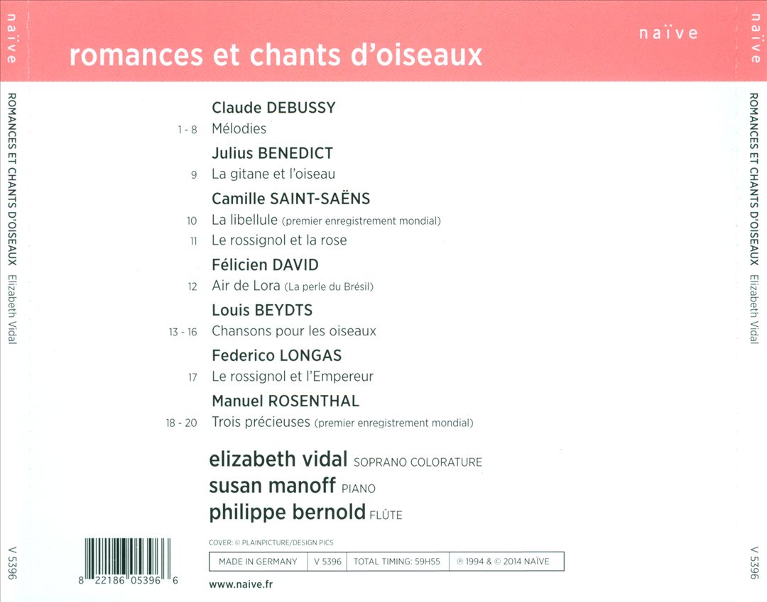 Romances & Chants d'Oiseaux cover art