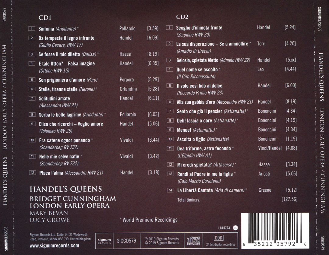 Handel's Queens: Cuzzoni & Faustina cover art