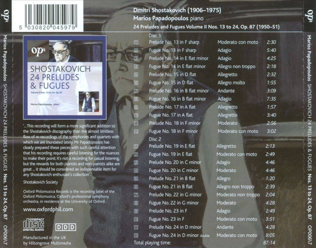 Shostakovich: 24 Preludes & Fugues, Vol. 2 cover art