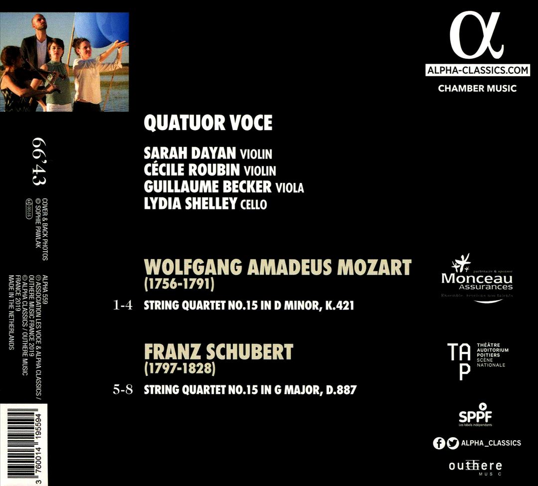 Mozart, Schubert: Quartets Nos. 15 cover art
