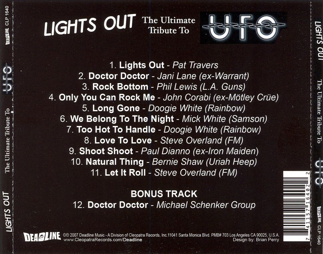 Lights Out: The Ultimate Tribute to UFO cover art
