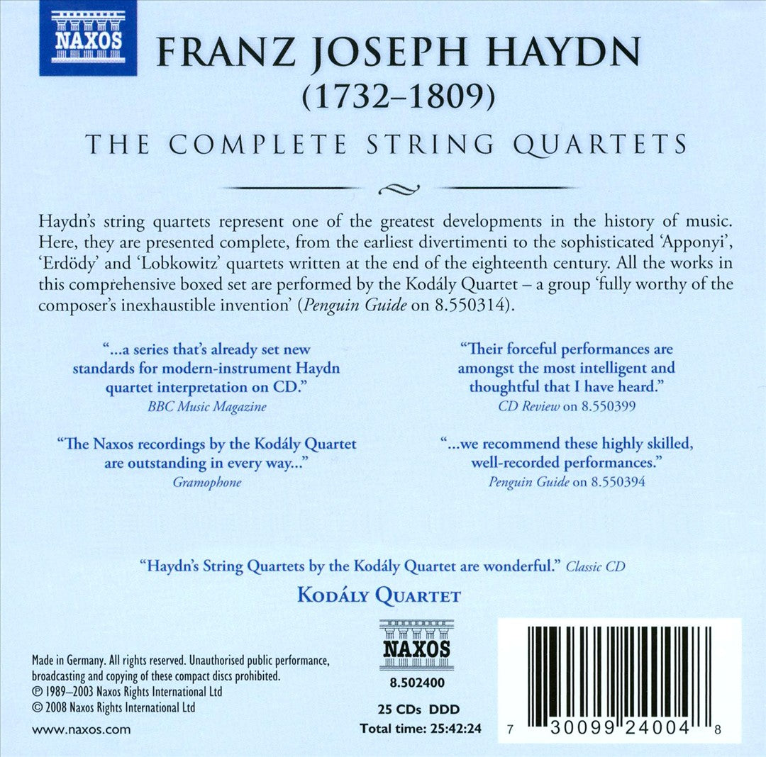 Complete Haydn String Quartets [Box Set] cover art