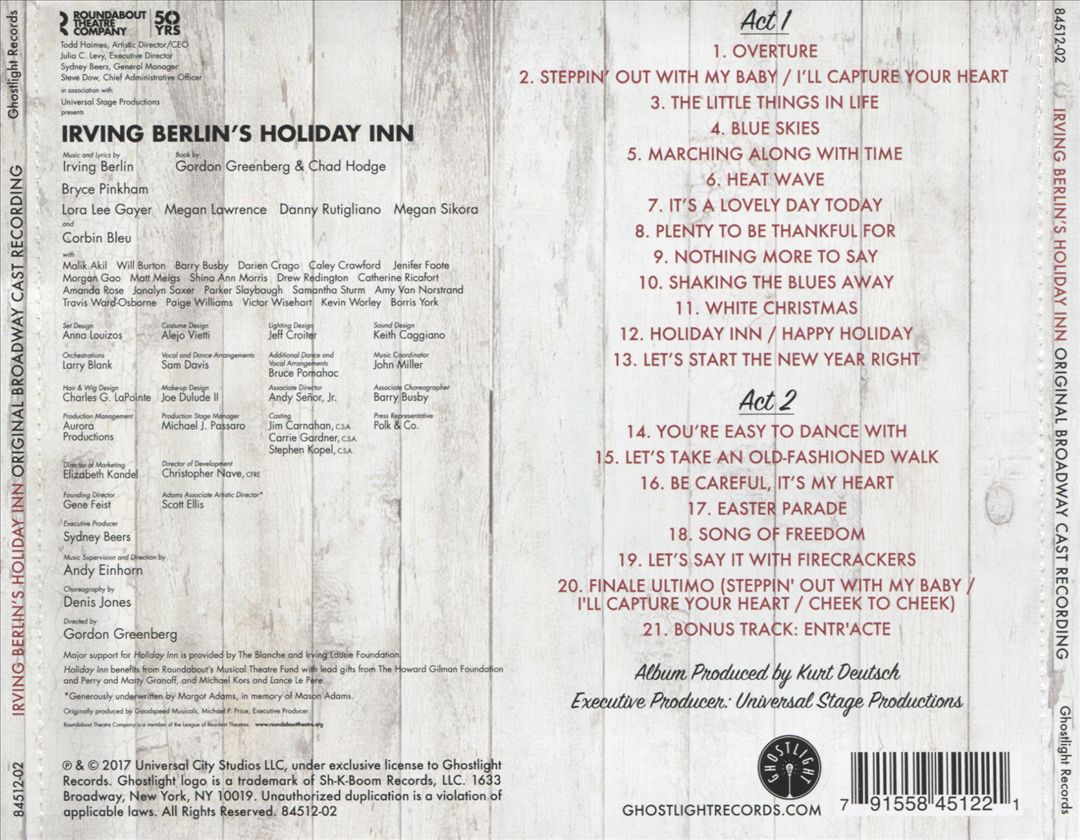 Irving Berlin's Holiday Inn [Original Broadway Cast Recording] cover art