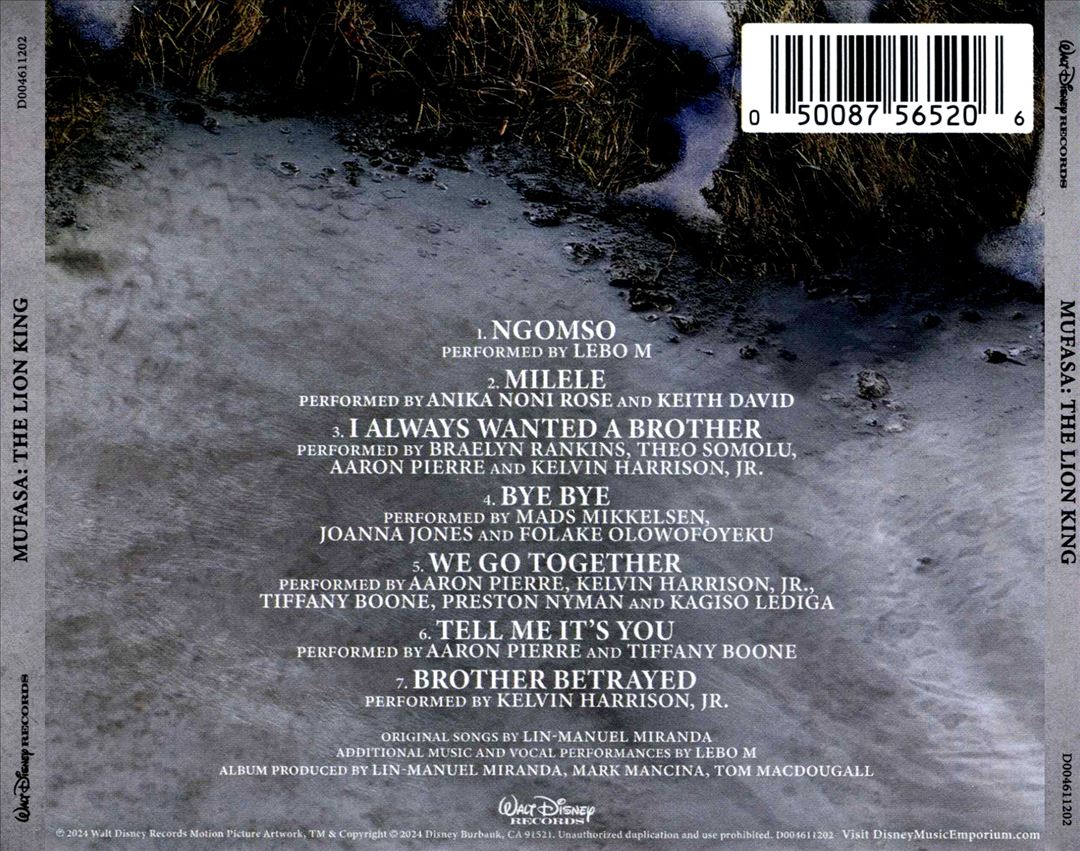 Mufasa: The Lion King [Original Motion Picture Soundtrack] cover art