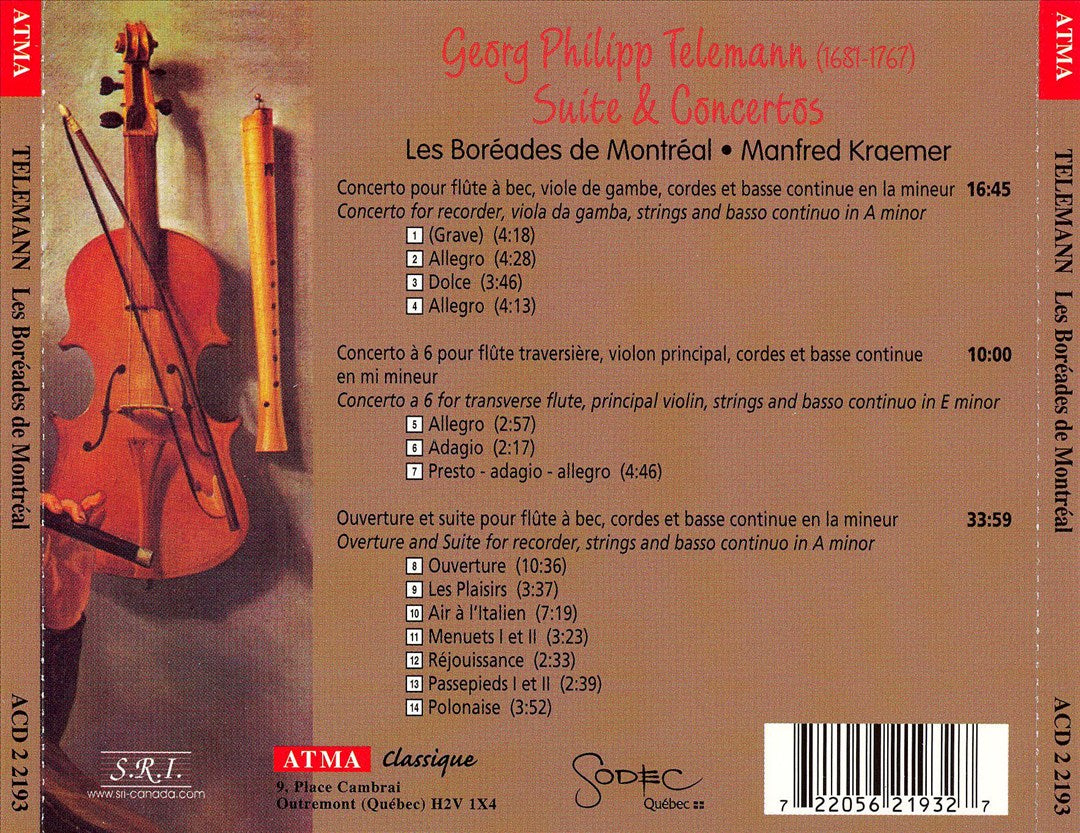 Telemann: Suite & Concertos cover art