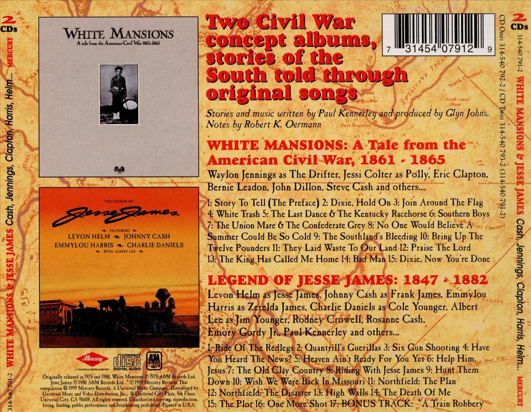 Confederate Tales: White Mansions & Jesse James cover art