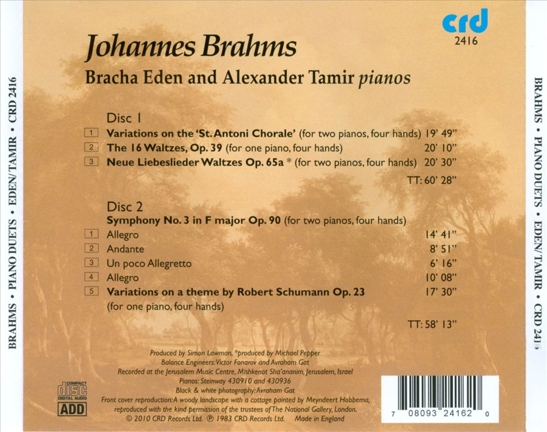Brahms: Variations on the St. Antoni Chorale; Waltzes, Op. 39; Symphony No. 3 cover art